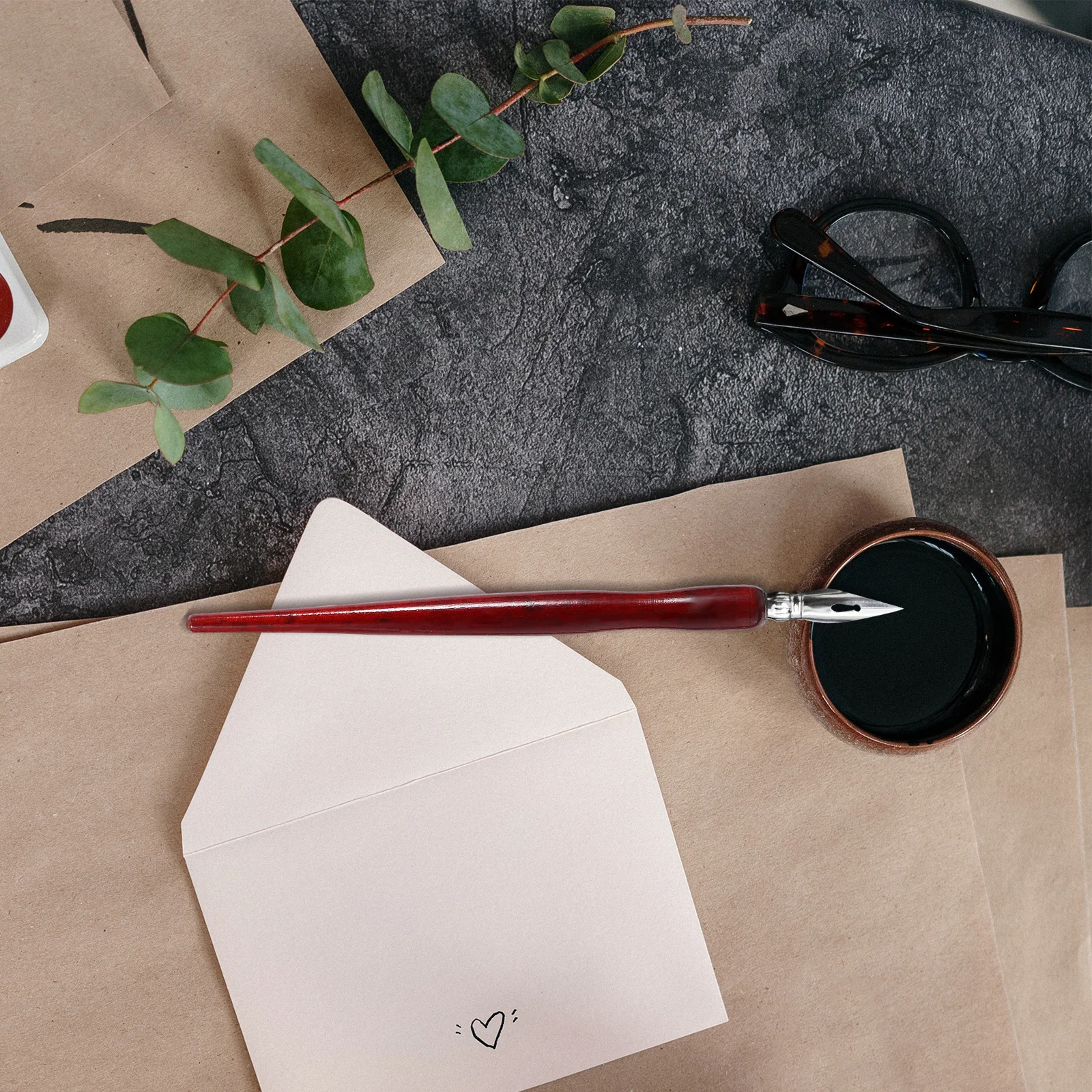 

5Pcs Wood Dip Pen Holders Calligraphy Nib Holder for Drawing Writing Painting Supplies Comfortable Grip Dip Pen Holder