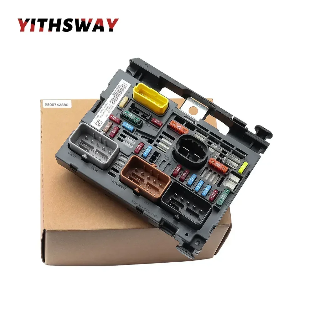 9809742880 Auto Engine Bonnet Fuse Box Unit Assembly for Peugeot 307 308 408 Citroen C4 BSM R20 9666700480 9807028780 9675879480