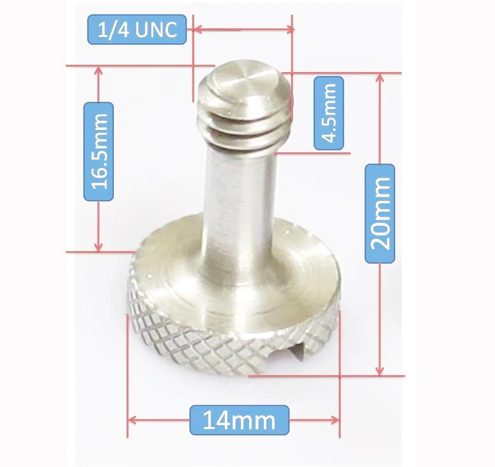 5pcs longer 1/4" unc camera screw for quick release plate and tripod ( pack of 5), 1/4-20 screws for camera tripod