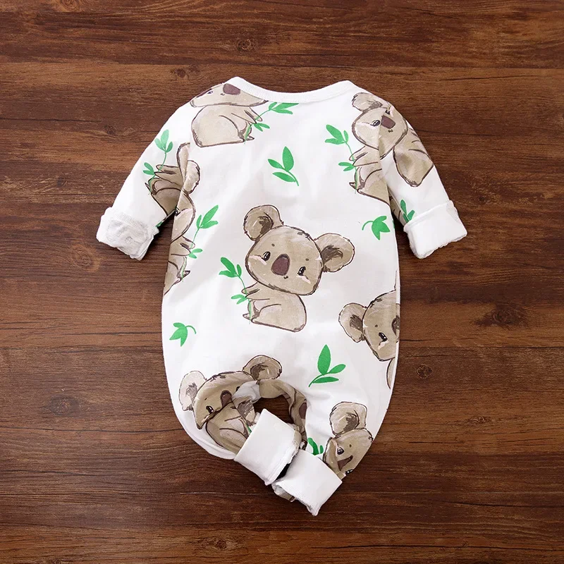 Spring Autumn Baby Boy Girl Clothes Koala Onesie Cotton Cosplay Costumes One Piece Romper Pajamas Coming Home 3 6 9 12 18 Months