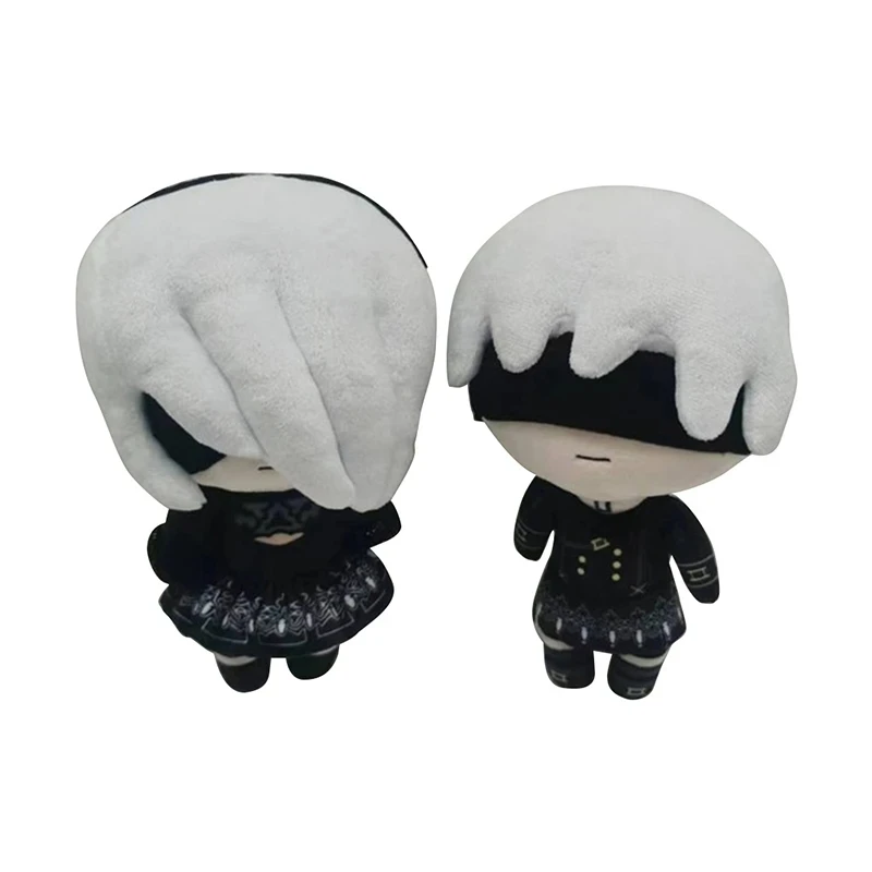 Anime jogo nier: automata 2b 9s brinquedo de pelúcia fufu bonecas coleção brinquedos de pelúcia para crianças presente 23cm