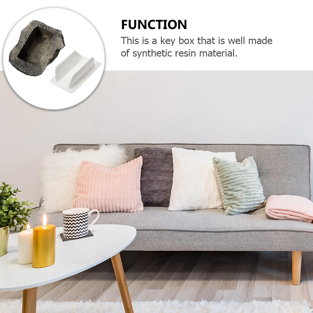 Key Bowl Storage Box Keychain Resin Desktop Decoration Artificial Imitation Stone Cash Hider