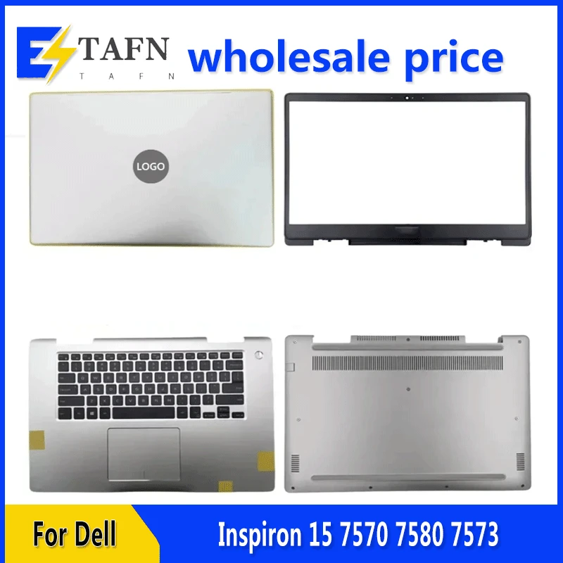 

New For Dell Inspiron 15 7570 7580 7573 P70F Laptop LCD Back Cover Front Bezel Upper Palmrest Bottom Base Case Keyboard Hinges