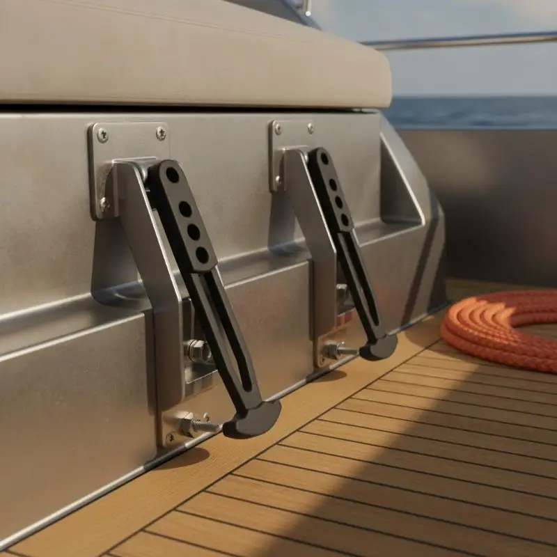 ·Marine Boat Boarding Rubber Telescoping Ladder Strap Fixed Lock Belt Adjustable Mounting Holes