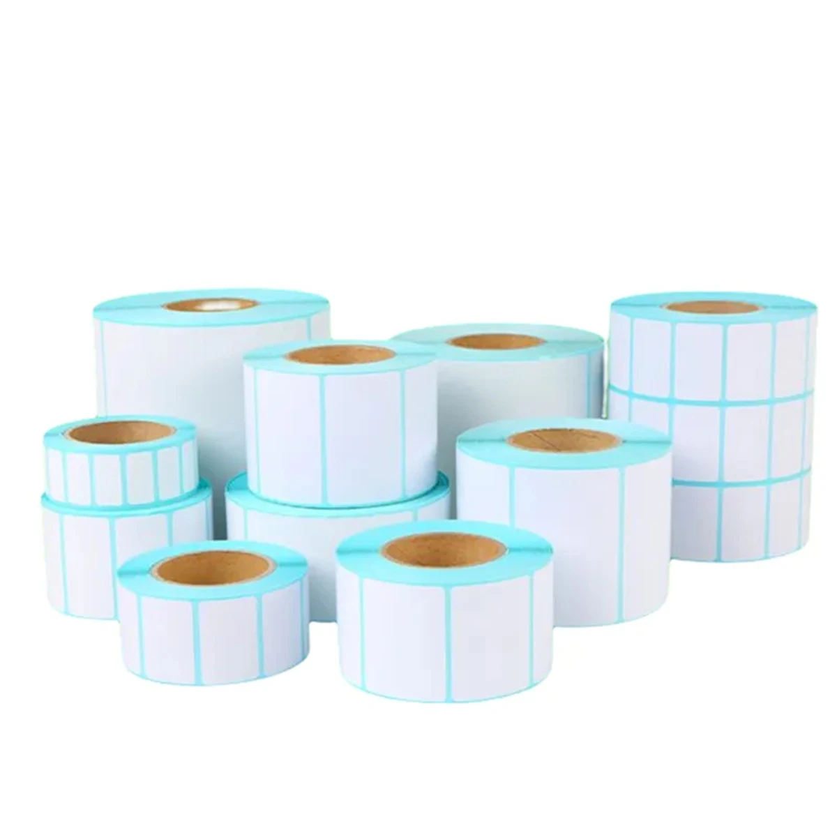 Direct Thermal Removable Blank Labels Rectangle Self-Adhesive Writable Barcode Supermarket BPA Free Stickers for Thermal-Printer