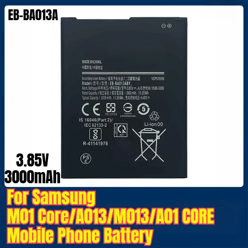 EB-BA013A 3.85V 3000mAh Mobile Phone Battery for Samsung M01 Core/A013/M013/A01 CORE