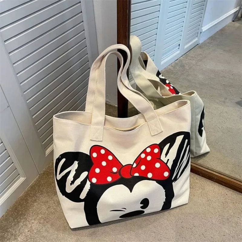 Disney New Cartoon Mickey and Minnie Travel Bag Women\'s High-end Fashion Shoulder Bag High-quality Niche Large-capacity Handbag