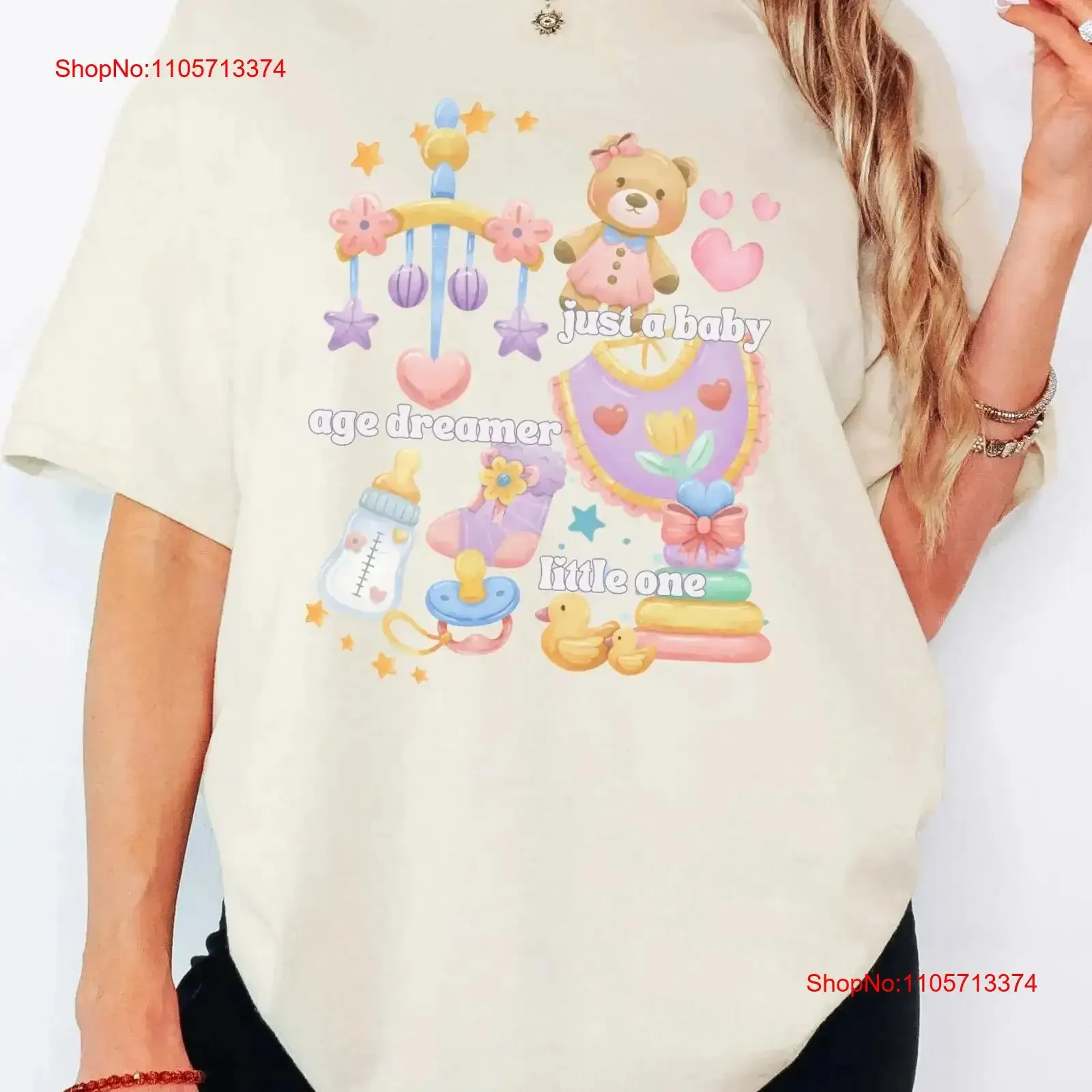 Age Regression T Shirt Agere Clothes ABDL Clothing Cutecore Kidcore Littlespace Adult Pacifier vintage Washed Soft Comfortable