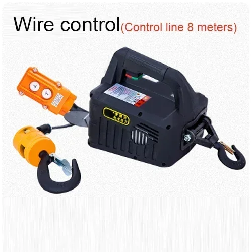 Household indoor small crane hoist for 220v 500kg Remote control crane hoist wire rope electric t aluminum shell h