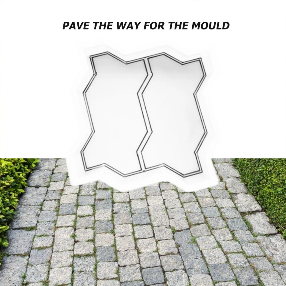 Home Garden Courtyard DIY Paving Mould Road Concrete Brick Stone Path Mold