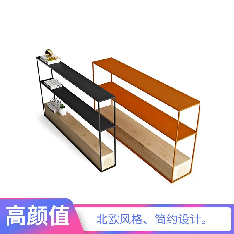 

Simple console table Nordic floor storage rack living room multi-layer long table children's storage rack