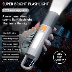 Ultra Powerful Flashlight Led Strong Torch Light Military Tactical Flashlight Rechargeable Lamp With Rechargeable Charging Usb