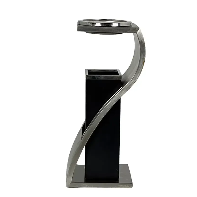 Custom Stainless Steel Outdoor Trash Can with Ashtray for Municipal Street Shopping Mall Public Area Waste Bin Durable Design