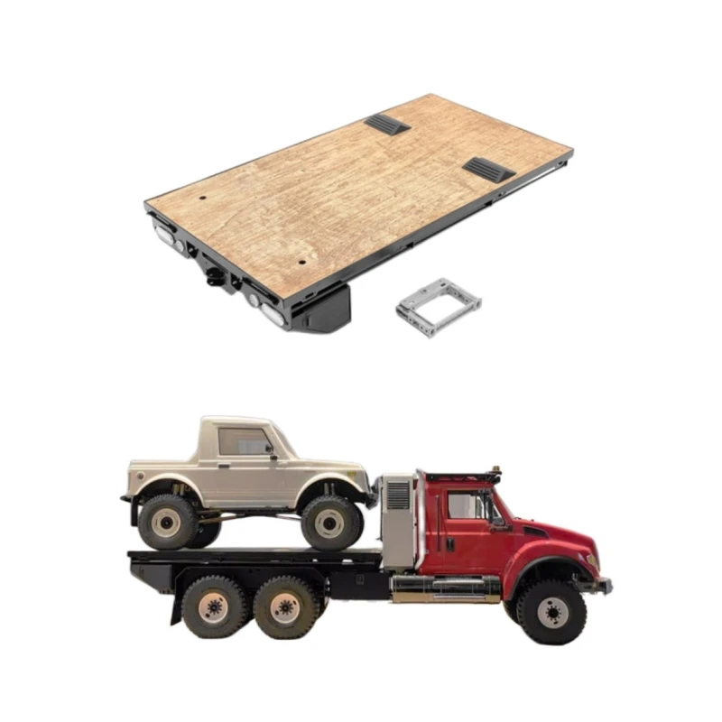 

Load Bucket Flatbed Tail box for 1 10 scale Trax TRX6 ULTIMATE RC HAULER Faltbed ROLLBACK 6X6 Accessories Bed Actuator