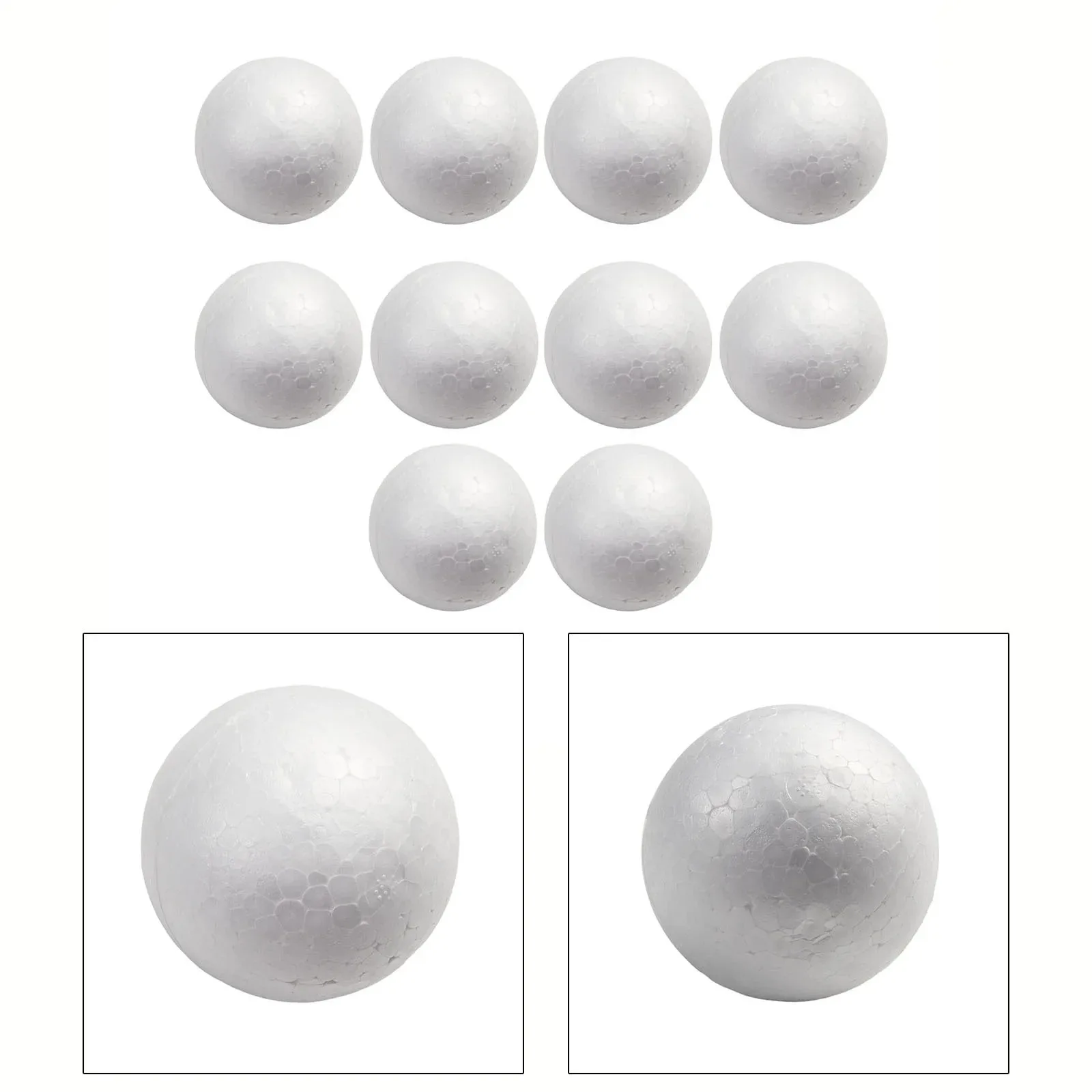 10 Stück Weihnachtsdekoration, feste Schaumstoffkugeln, 50–100 mm, rund, DIY-Zubehör, handgefertigt, für Heimdekoration, Party, Feier, Geschenke – Detail 16