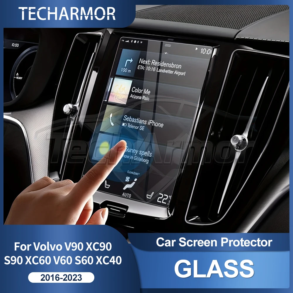 

Защитная пленка из закаленного стекла для автомобиля Volvo 2016-2023, защитная пленка для экрана GPS-навигатора, аксессуары для интерьера автомобиля