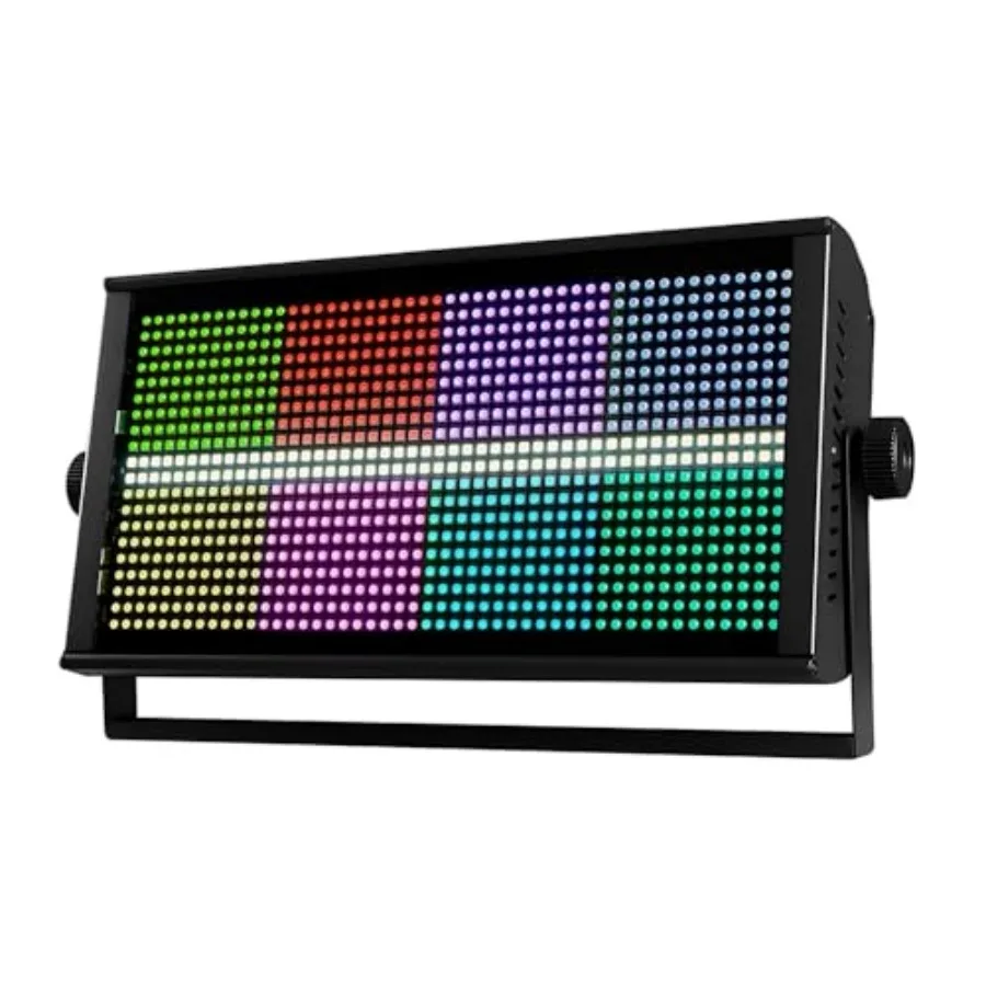 

500W RGBW LED Stage Strobe Light with 960 LEDs Dimmable Multi Effects by DMX512 Sound Activated Auto/Master-Slave Modes Metal H