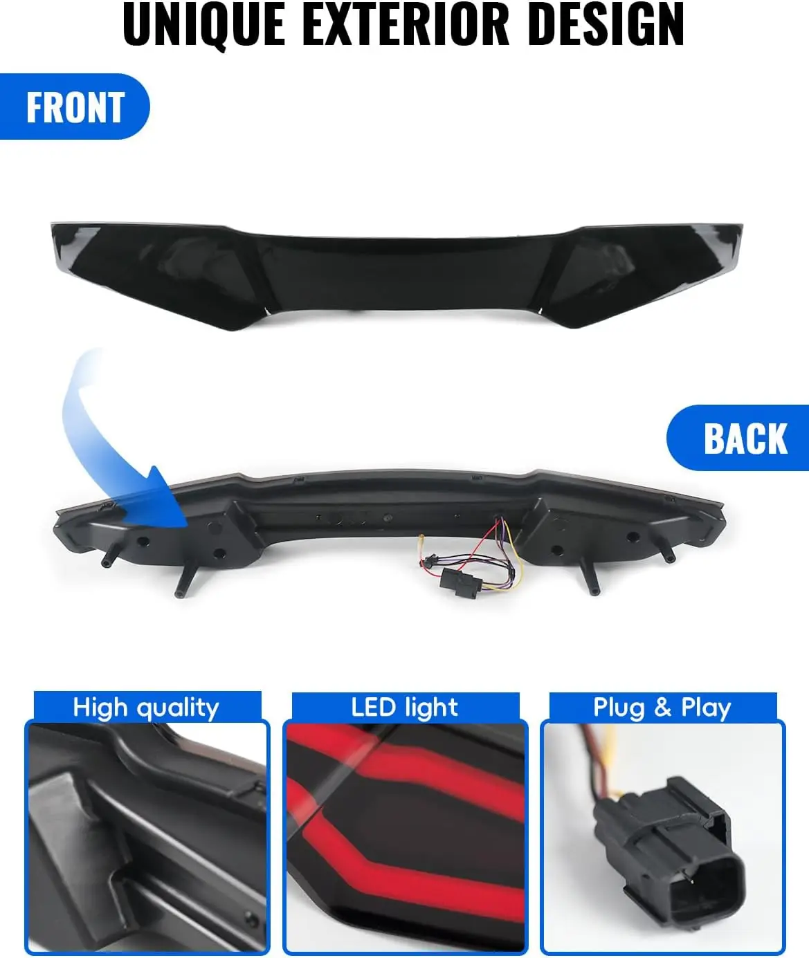 ضوء خلفي LED لسيارة Honda Goldwing GL1800 2012-2017، مصباح خلفي بعدسة مدخنة مع إشارة الفرامل/الجري/البدوره