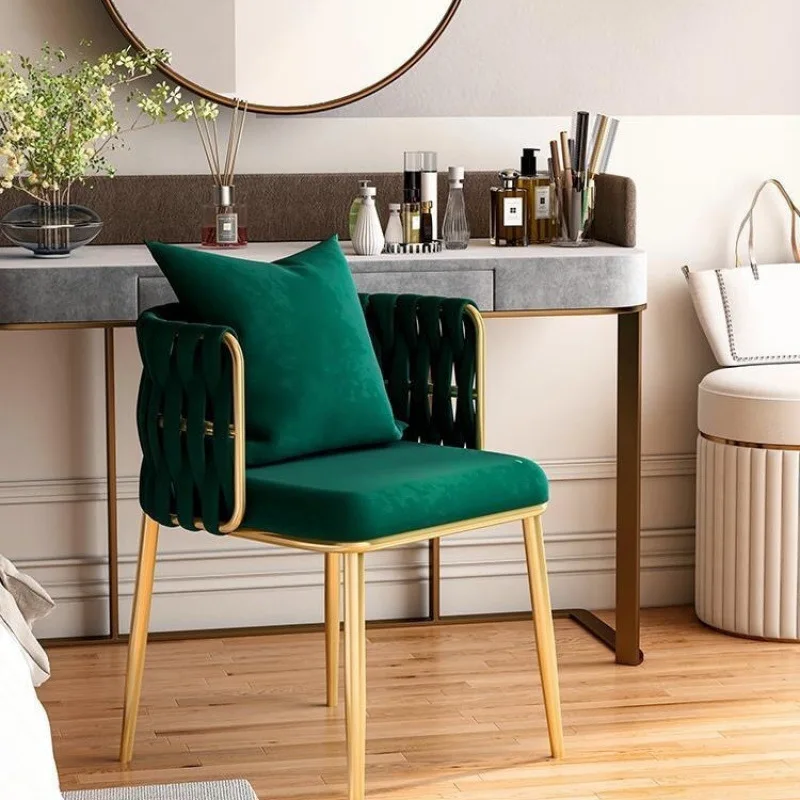 

Обеденный стул для отдыха, современный простой стул для девочек, спальня, домашний стул для столовой, стул для дизайна ногтей, легкий роскошный табурет для макияжа