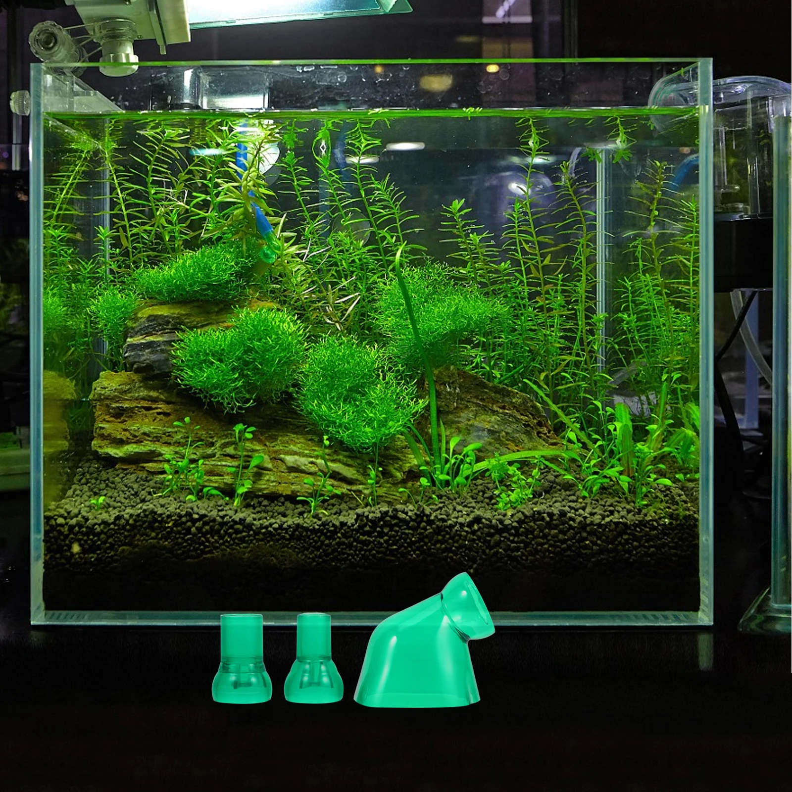 

Filter Water Outlet Fish Tank Pipe Aquascaping Aquarium Accessories Tube Canister Transparent Pump Lily Pipe Dual Connectors