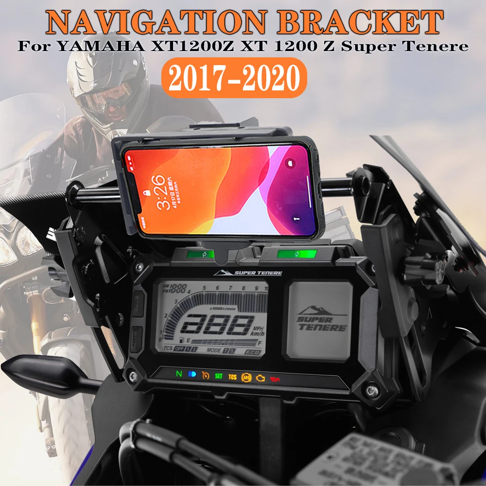 XT1200Z accessori moto telefono cellulare staffa di navigazione USB Smart Phone GPS per YAMAHA XT 1200 Z Super Tenere 2017-2020