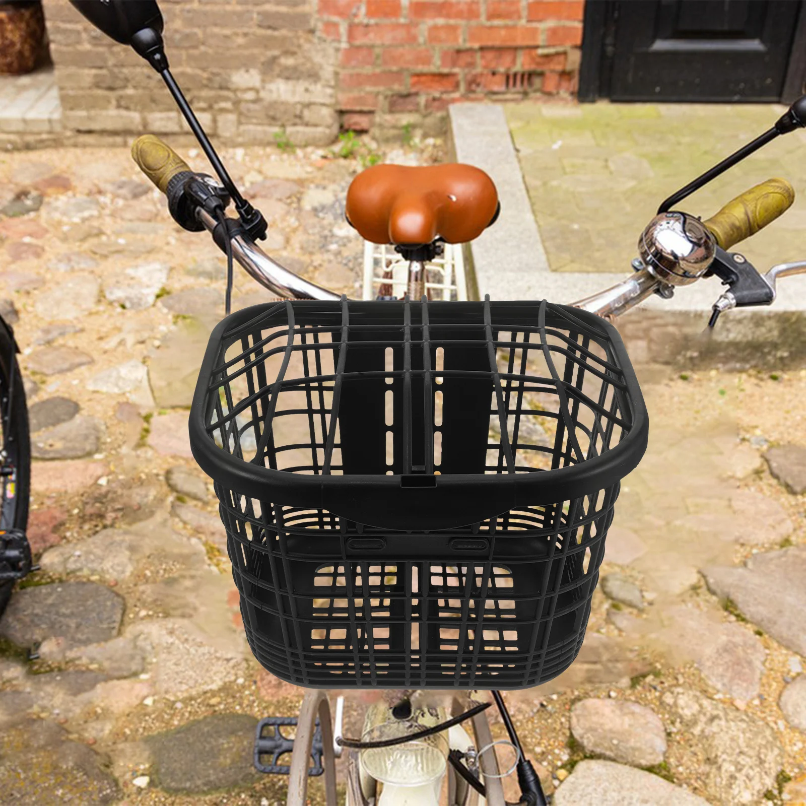 Electric Bike Front Basket Large Sturdy Plastic Basket for Bicycle Front Container Convenient Cycling Storage Part
