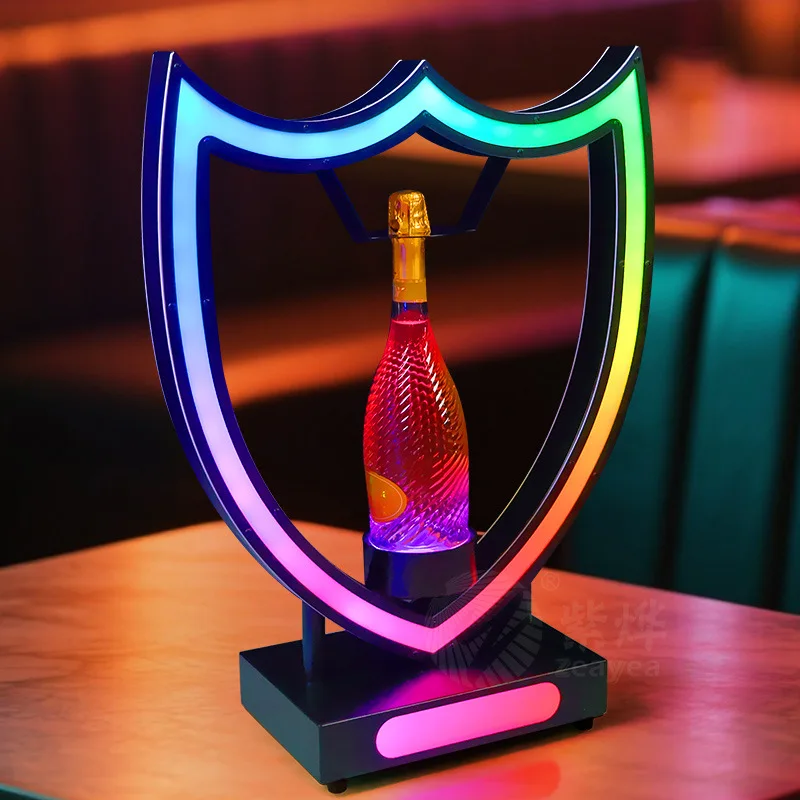 New LED bar luminous wine holder, red wine, champagne king, foreign wine display stand, night XO creative wine holder base