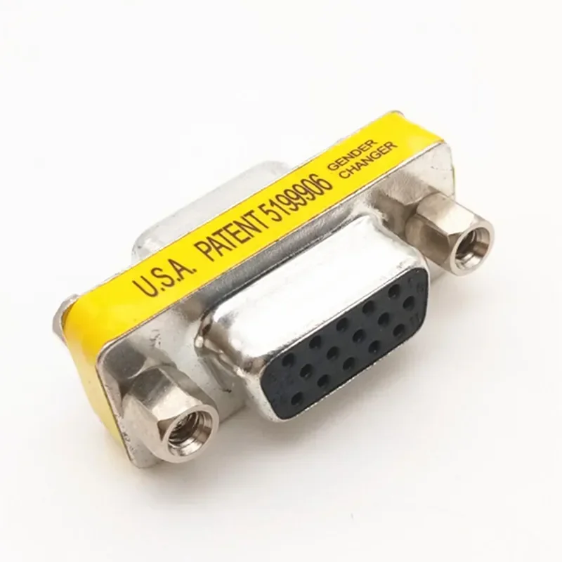 VGA cable extension butt straight double female connector 15 hole to 15 hole male and female connector conversion