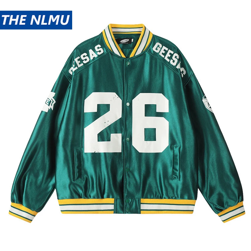 2025 Spring Varsity Jacket Men Letter Printed Baseball Jackets Mens Harajuku Streetwear Hip Hop Oversized Jacket