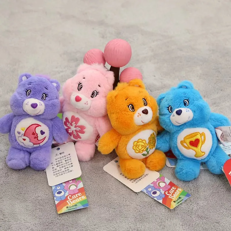 Genuine Cute Carebear Plush Pendant Keychain Schoolbag Doll Pendant Birthday Gift Couple Decoration