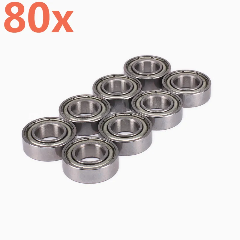 

80pieces Steel Rolling Bearing 16*8*5MM for 1/8 Scale HSP 85763 81070 Himoto RC Car Spare Part