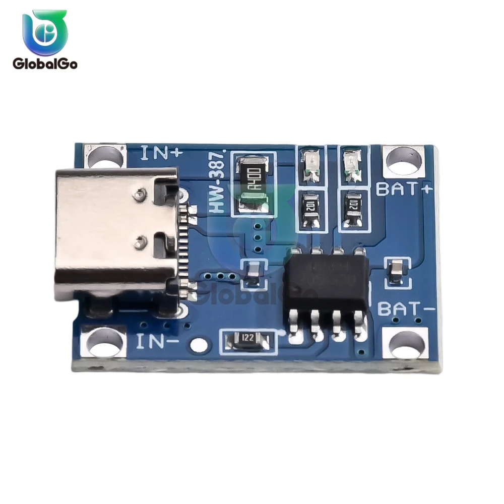 5 it Type-c 5V 1A 18650 TP4056 وحدة شحن بطارية ليثيوم مع حماية وظائف مزدوجة 1A Li-ion