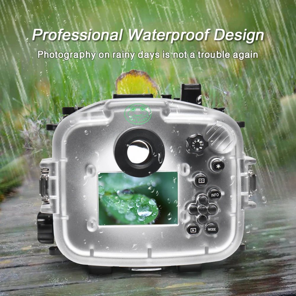 Seafrogs waterproof housing For Canon EOS M50 18-55mm/22mm Camera Waterproof Housing Case 40m 130ft Underwater Photography