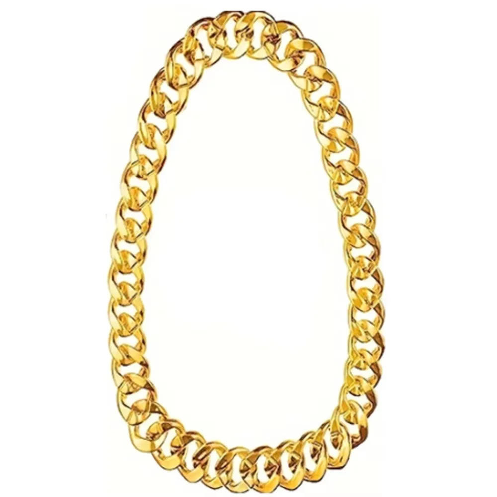 PESENAR jaren 90 retro hiphop kostuum set pailletten hoed dollar sieraden gouden ketting zonnebril partij accessoire