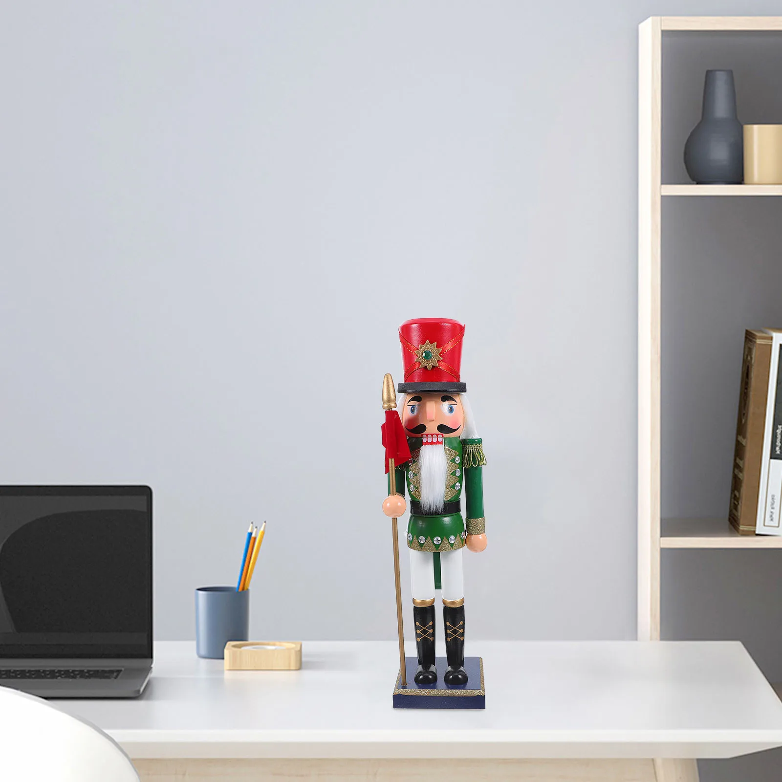 

Traditional Wood Nutcracker Soldier Hand-Painted Christmas Table Decor Holiday Party Ornament Mantel Centerpiece