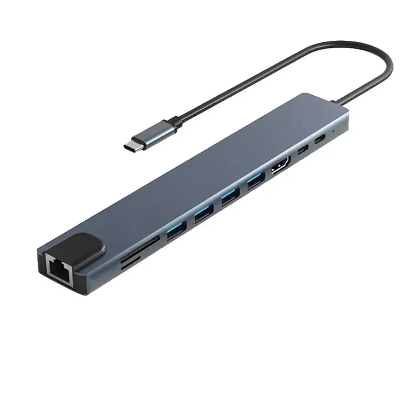 Stylish-10 In 1 USB C Docking Station USB Expansion Dock Type C Splitter USB C To -Compatible Adapter PD100W