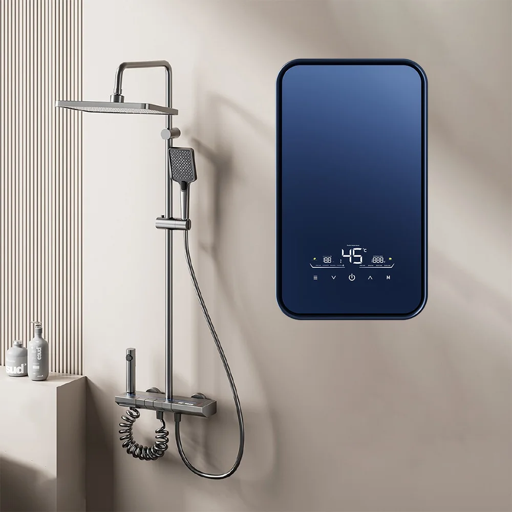 

Умный многоточечный электрический гейзер для всего дома, 16-24 кВт, безрезервуарный проточный электрический водонагреватель, котел, система отопления