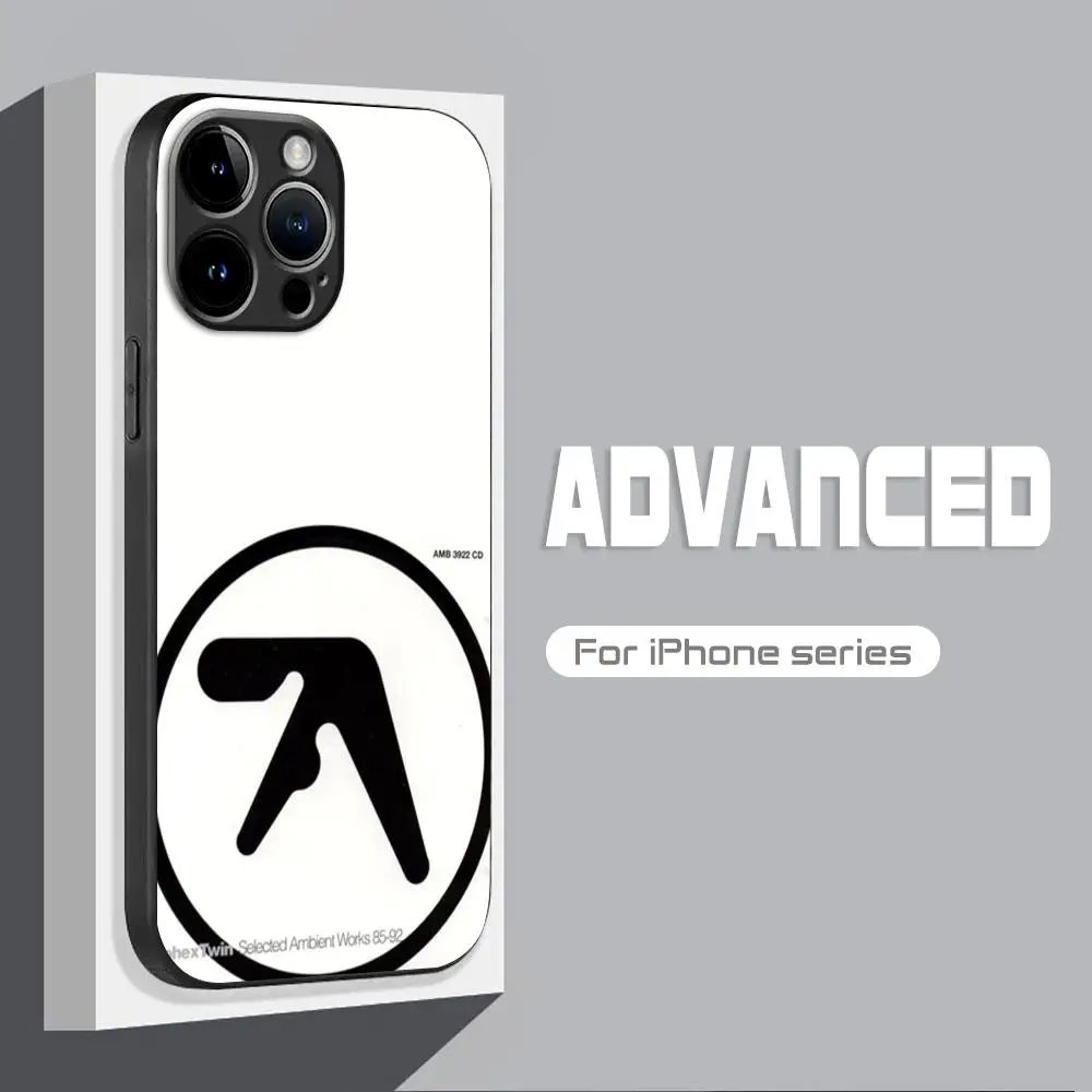 Aphex Twin Symbol Logo  Phone Case For iPhone 15 14 13 12 11 X XR XS XSMAX 8 7 Plus Mini Pro Max Soft Black Phone Cover