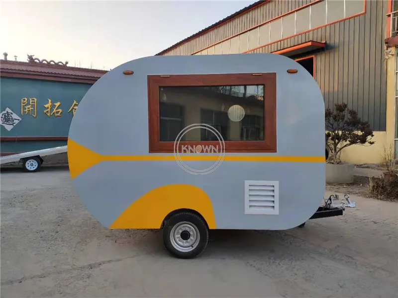 Remorque mobile pour café, collations et aliments, distributeur automatique de rue, camion alimentaire, chariot de restauration rapide, kiosque