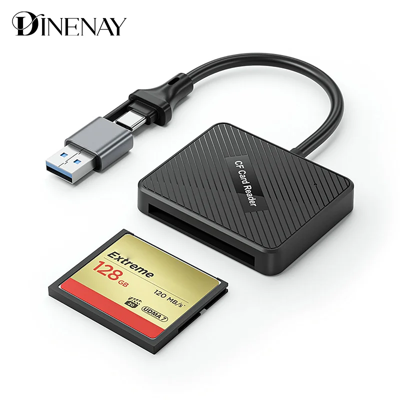 Type-C USB 2in1 CF Memory Card Reader For Laptop Computer Notebook PC Tablet Phone Camera CCD USB-C Converter Splitter