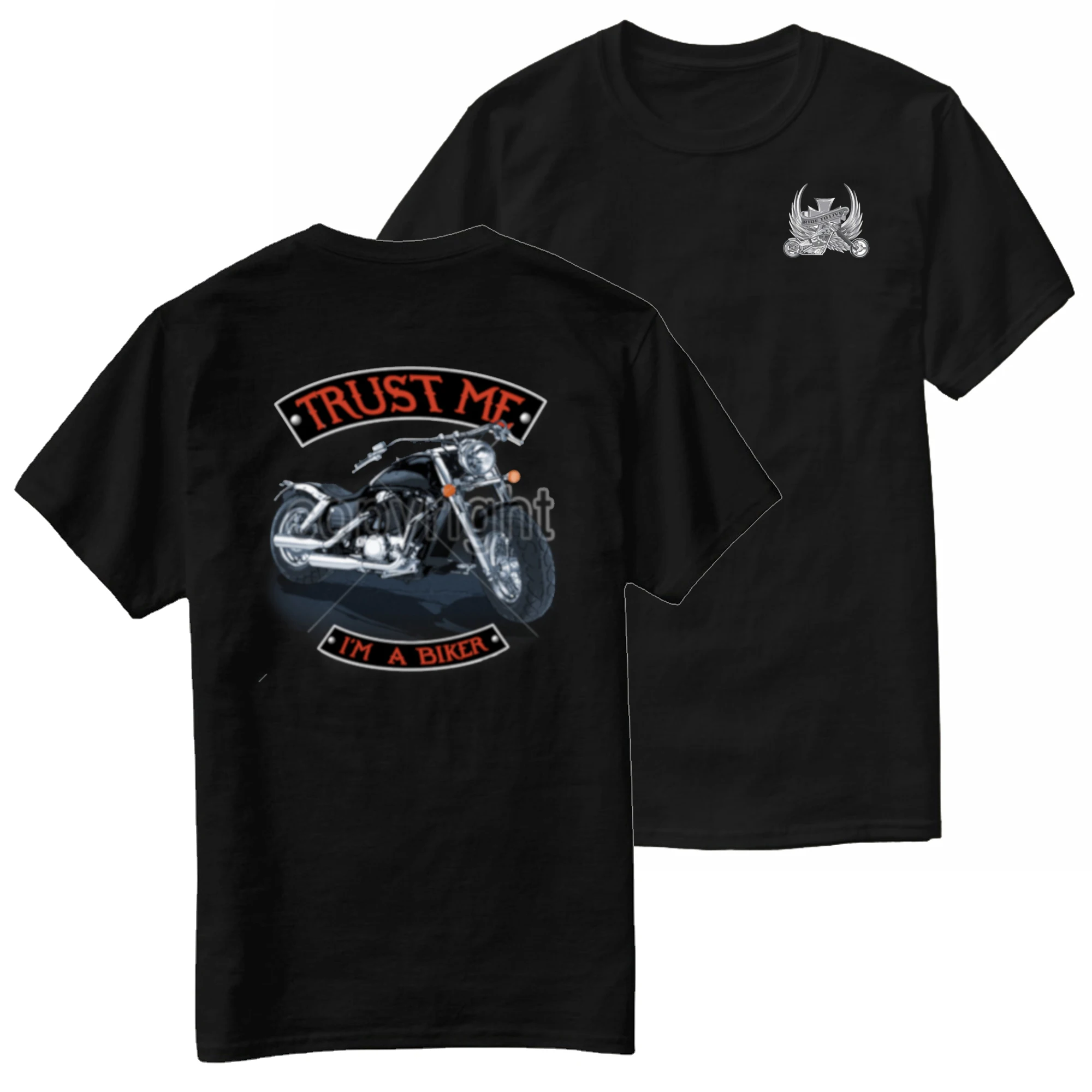 

Trust Me I'm A Biker. Retro American Motorcycle Chopper T-Shirt 100% Cotton O-Neck Short Sleeve Casual Mens T-shirt Streetwear
