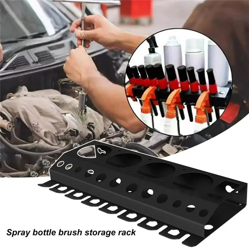 

ABUS-Detailing Bottle Holder Wall Mount Auto Detailing Bottle Holder Cleaning Tools Hanger Car Beauty Shop Accessory