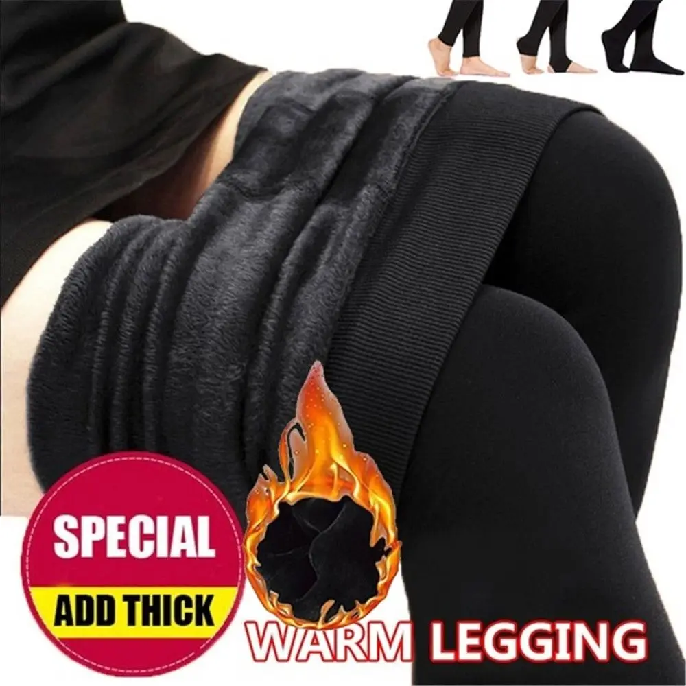 

Hot New Winter Thermal Fluff Lined Thick Pantyhos Stretch Pants Warm Tights Slim Leggings