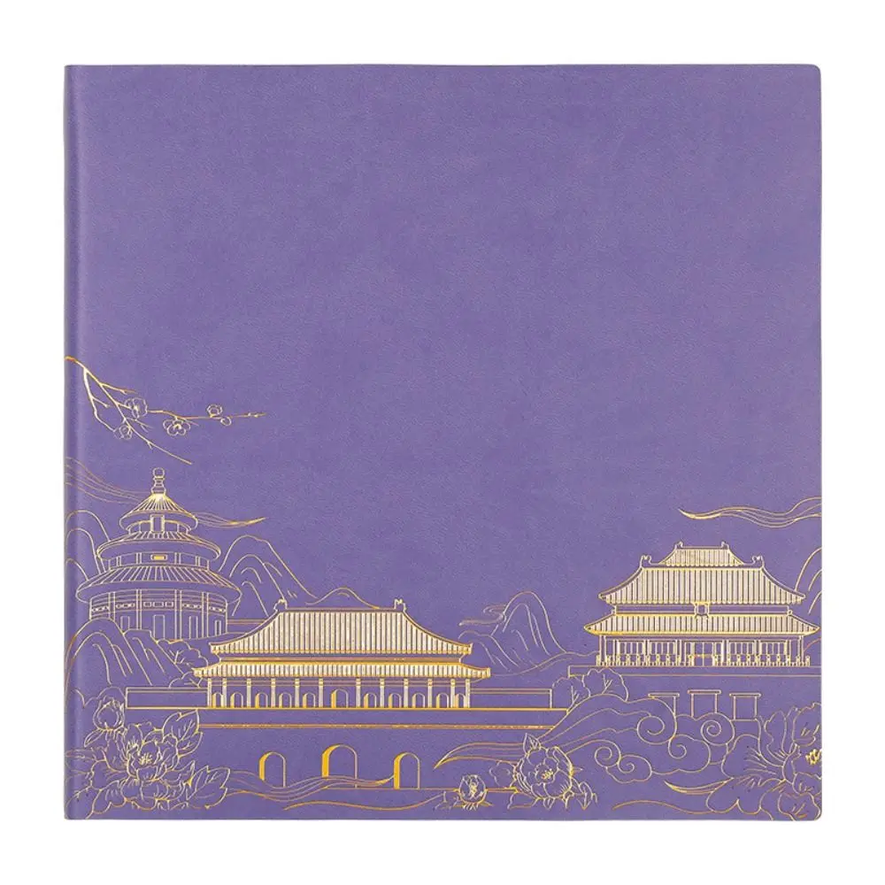 96-Page Sinicism Painting Notebook PU Leather Soft Personal Notepad Portable Retro Professional Sketchbook