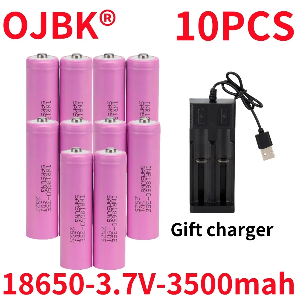 100% New Original For 18650 3500mAh 20A discharge INR18650 35E 3500mAh 18650 battery Li-ion 3.7v rechargable Battery