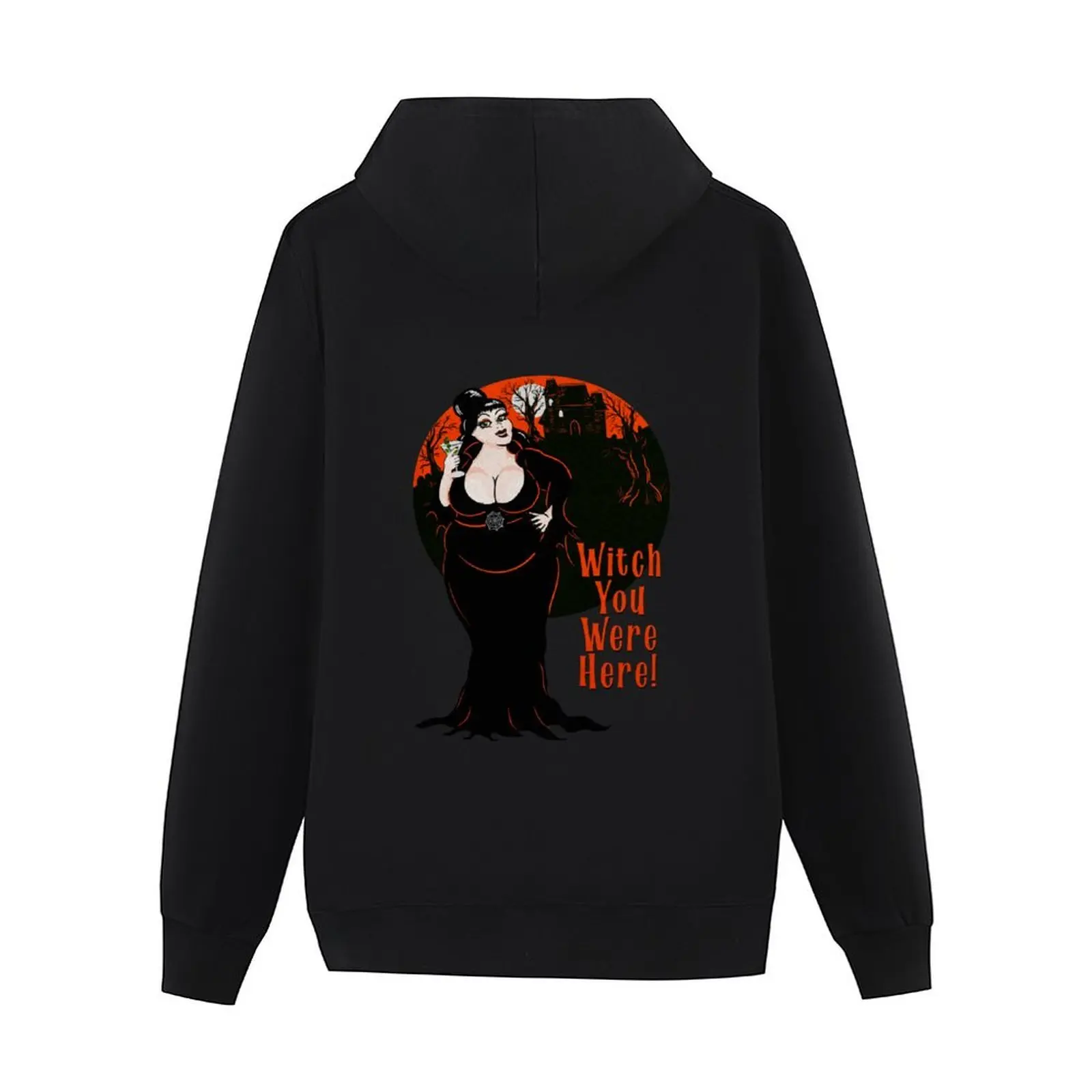 Curvy Retro Body Positive Pinup Witch Hoodie anime clothes male clothes autumn clothes winter big size hoodie