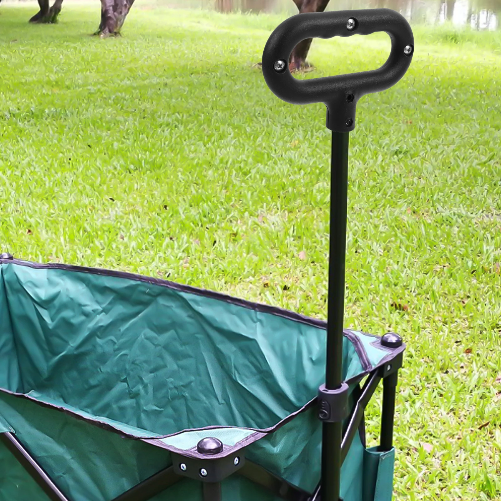 

Camping Cart Handle Durable ABS Ergonomic Grip Lightweight Portable Easy Installation Replacement Parts Wagon Trolley Baby