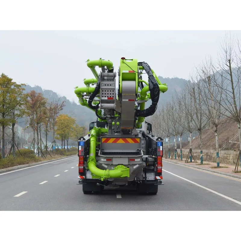 Truk Pompa Beton Mobile 52m Dengan Peralatan Pompa Hidrolik Terpasang di Truk Boom Untuk Konstruksi Besar