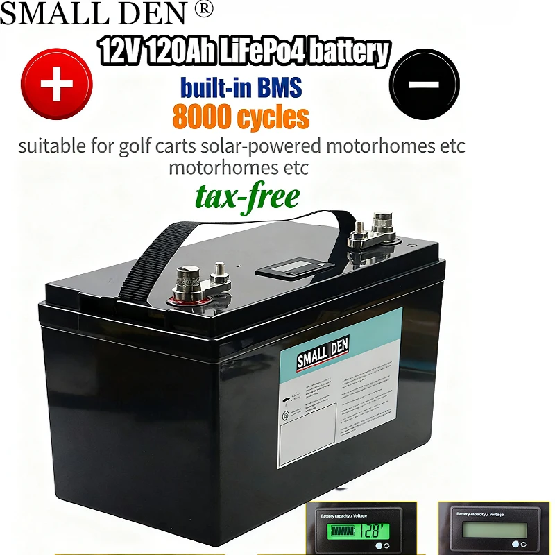 

Brand new 12V 120Ah lithium iron phosphate battery,suitable for solar-powered electric boats,12.8V portable power supply 12.8V