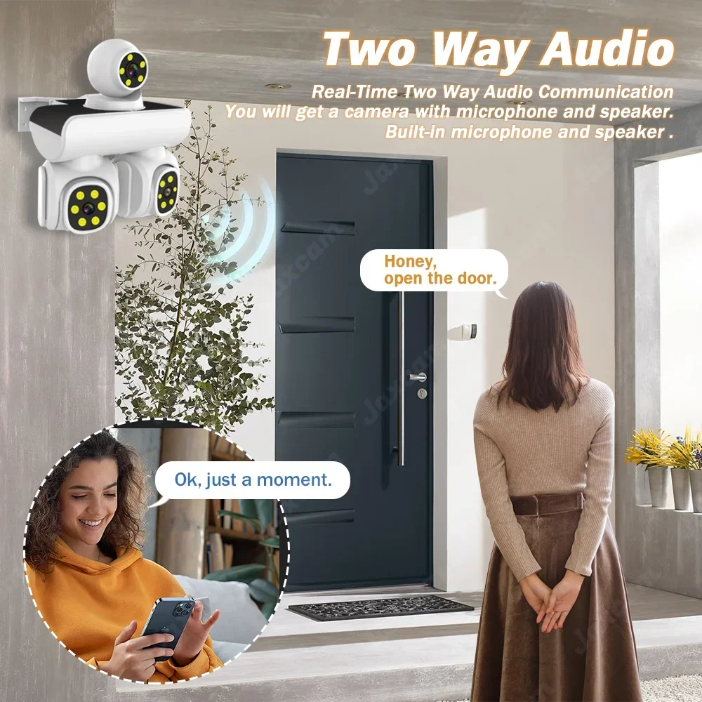 iCam365 15MP WiFi Camera Three Lens PTZ Outdoor Wireless CCTV 3-Screen Surveillance Auto Tracking Night Vision HD IP Camera